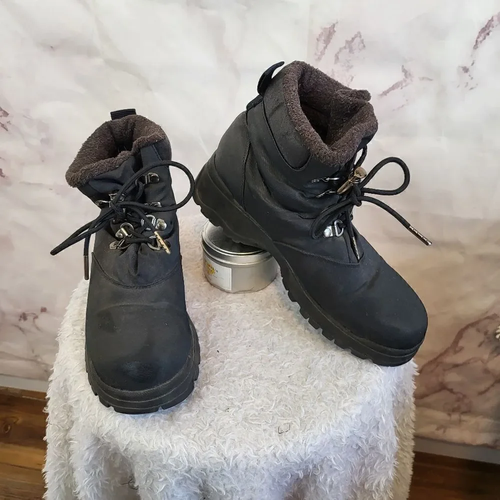 Khombu lace up waterproof fur lined hiking winter boots